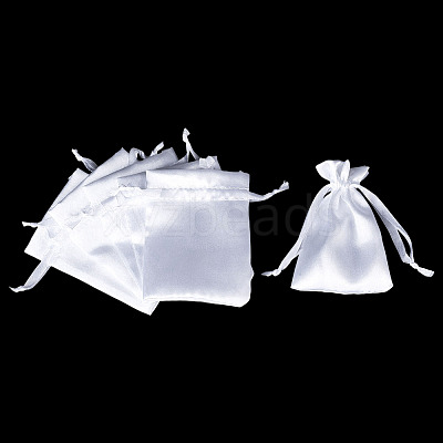 10Pcs Brocade Good Luck Fortune Drawstring Gift Blessing Bags PAAG-TADJ0001-01A-1