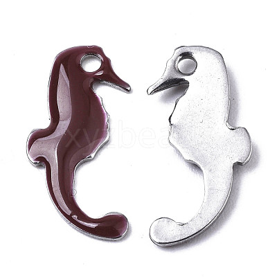 201 Stainless Steel Enamel Charms STAS-N088-17H-1