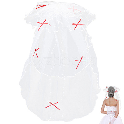 Organza ABS Pearl Wedding Veil OHAR-WH20020-05A-1