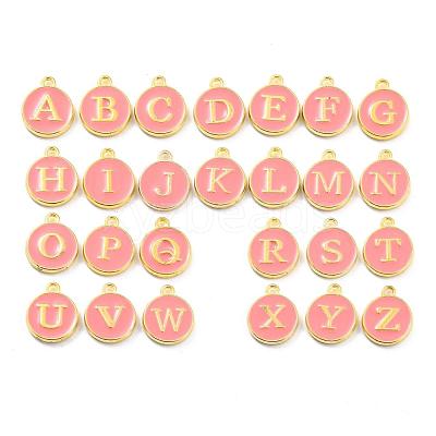 Initial Letter A~Z Alphabet Enamel Charms ENAM-Q437-14-1