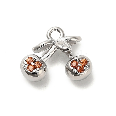 Brass Micro Pave Cubic Zirconia Pendants KK-L229-001P-02-1