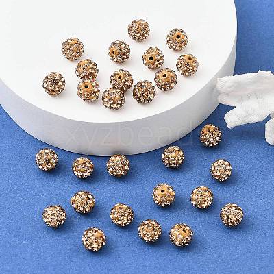 Polymer Clay Rhinestone Beads LS-RB-H284-6MM-Half-246-1