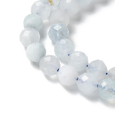 Natural Aquamarine Beads Strands G-E411-19E-4mm-01-1