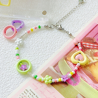 32Pcs 8 Colors Baking Paint Alloy Bead Frame FIND-SP0004-50A-1