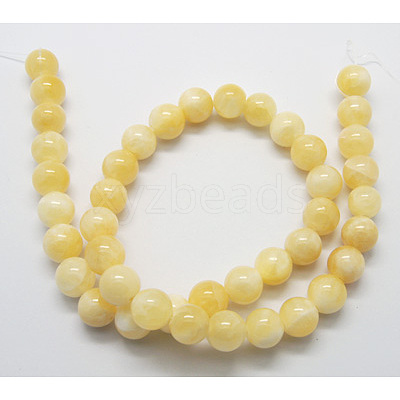 Natural Yellow Jade Beads X-G-Q276-1-1