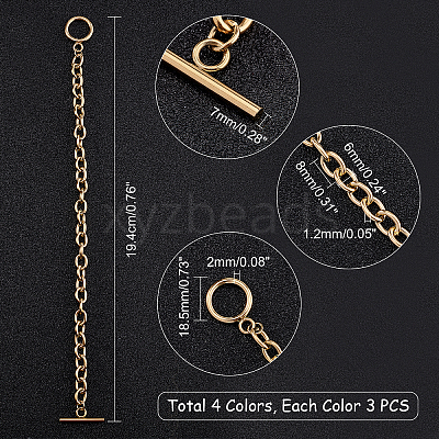 Unisex 304 Stainless Steel Cable Chain Bracelets BJEW-UN0001-09-1