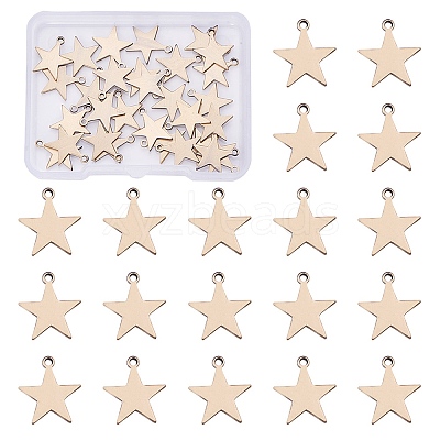 Brass Charms KK-BC0004-37AB-1