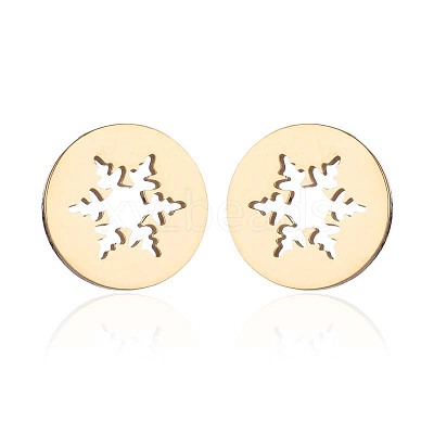 Christmas 304 Stainless Steel Stud Earrings WGE2D60-05-1