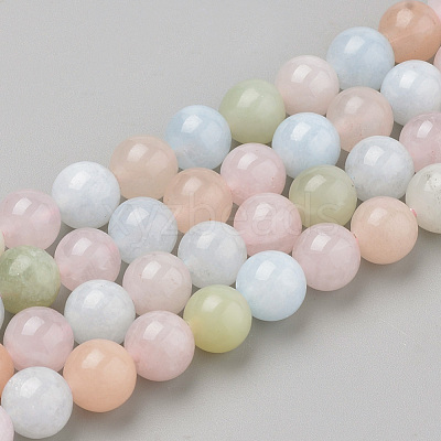 Natural Morganite Beads Strands X-G-Q961-08-8mm-1