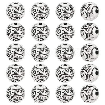20Pcs Tibetan Style Alloy Beads TIBE-LP0001-06-1
