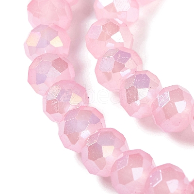 Baking Electroplate Glass Beads Strands DGLA-A039-J6MM-B15-1