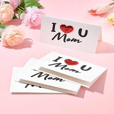 4Pcs Kraft Paper Greeting Cards AJEW-FS0001-30C-1