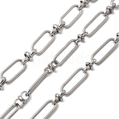 304 Stainless Steel Rectangle Link Chains CHS-Z007-22P-1