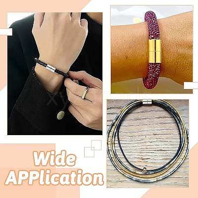 8Pcs 2 Colors Brass Magnetic Clasps FIND-YW0007-40-1