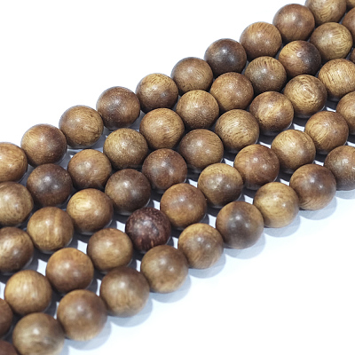 Natural Sandalwood Beads Strands WOOD-F008-02-C-1