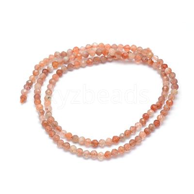 Natural Sunstone Beads Strands G-E411-13A-3mm-1