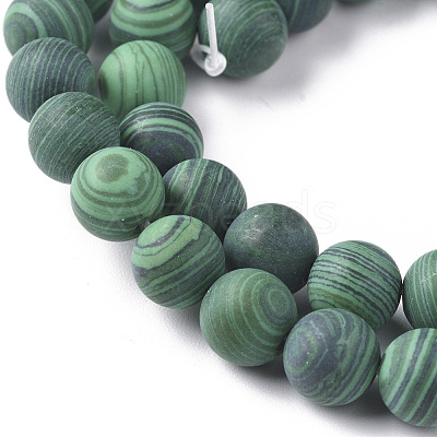 Synthetic Malachite Beads Strands G-F668-19-4mm-1