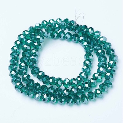 Electroplate Glass Beads Strands X-EGLA-A034-T6mm-A18-1