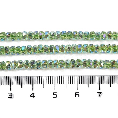 Electroplate Glass Beads Strands GLAA-Q105-03J-1