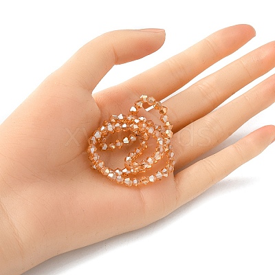 Transparent Electroplate Glass Bead Strands EGLA-YW0001-50C-1