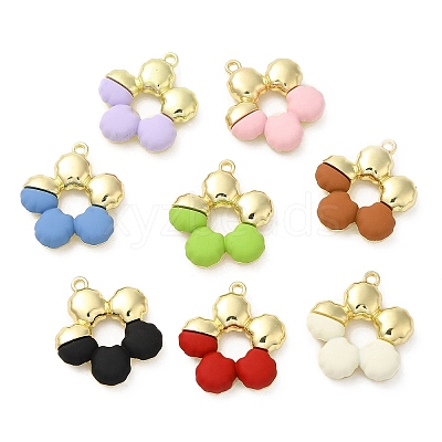 Spray Painted Alloy Pendant PALLOY-H128-04G-1
