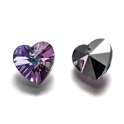 Electroplate Glass Charms G030V10mm-001HE-1