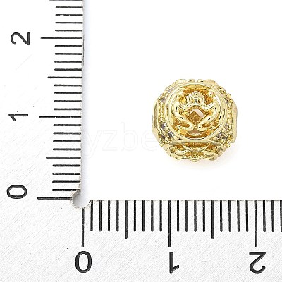 Brass Micro Pave Cubic Zirconia Beads KK-Z095-04G-03-1