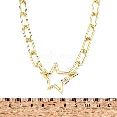 304 Stainless Steel Paperclip Chain Necklaces NJEW-JN06369-02-1