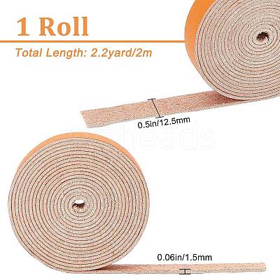 Flat Microfiber Imitation Leather Cord LC-WH0006-07A-05-1