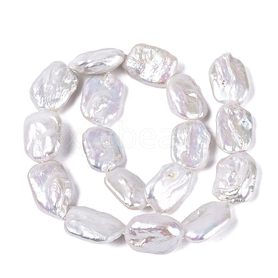 Natural Baroque Keshi Pearl Beads Strands PEAR-S020-D12-1