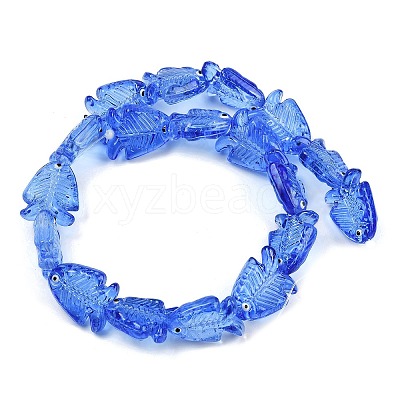 Transparent Glass Enamel Beads LAMP-U004-06O-1