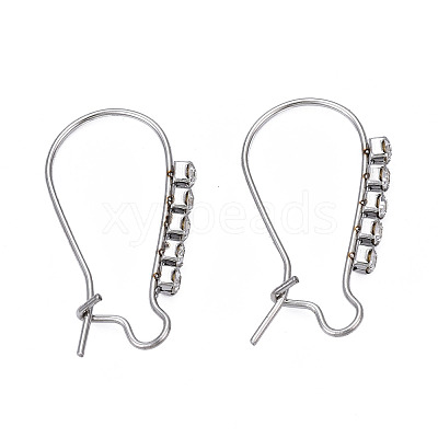 304 Stainless Steel Hoop Earrings Findings Kidney Ear Wires LS-STAS-N092-138B-01-1