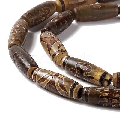 Tibetan Style dZi Beads Strands G-A024-01D-1