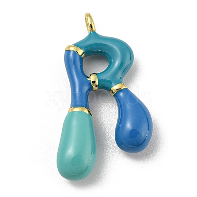 Brass Enamel Pendants KK-E093-03G-R-1