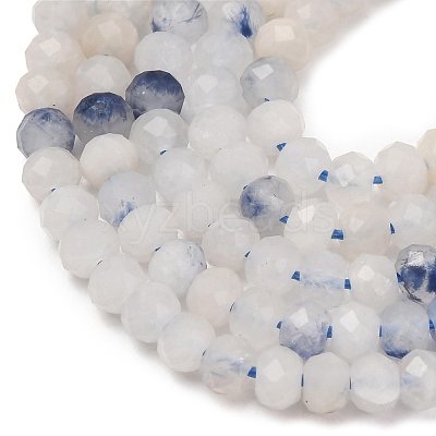 Natural Blue White Dumortierite Beads Strands GG-CBA9631-C01-01-1