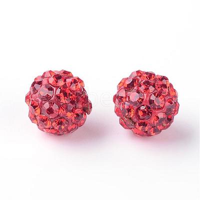 Polymer Clay Rhinestone Beads RB-H284-6MM-Half-227-1