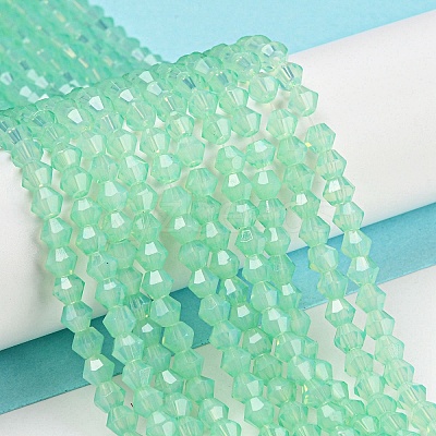 Baking Paint Transparent Glass Beads Strands DGLA-F029-J4mm-05-1