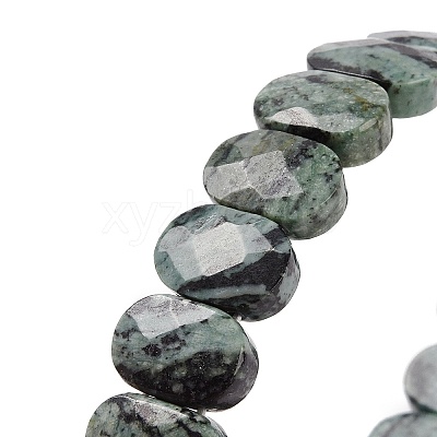 Natural Agate Oval Beaded Stretch Bracelet G-E010-01V-1