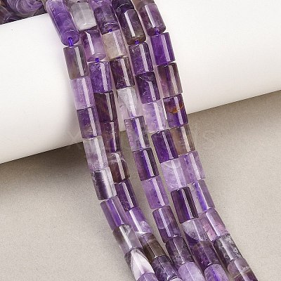 Natural Banded Amethyst Beads Strands G-F832-B04-01B-1