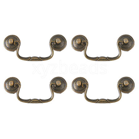 Zinc Alloy Swing Cabinet Handles AJEW-WH0471-149AB-1