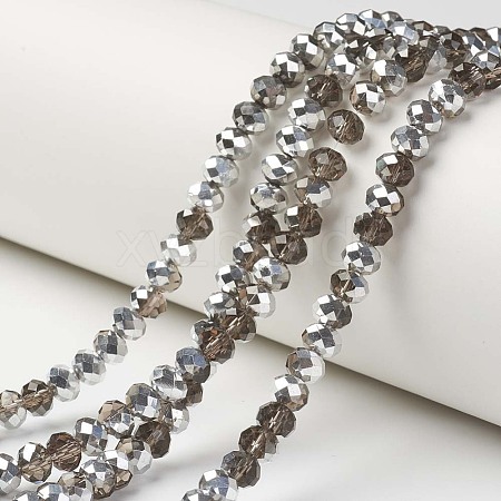 Electroplate Glass Beads Strands X-GR6MMY-01S-1