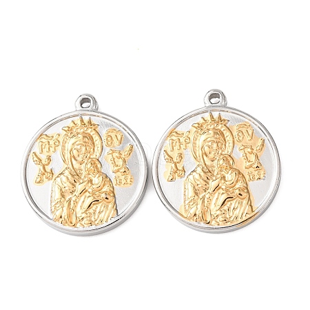 304 Stainless Steel Pendants STAS-G385-07GP-1