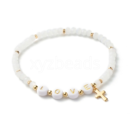 Glass Beads Stretch Bracelets BJEW-JB06577-02-1