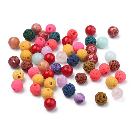 Natural & Synthetic Mixed Gemstone Beads G-MSMC007-27-1