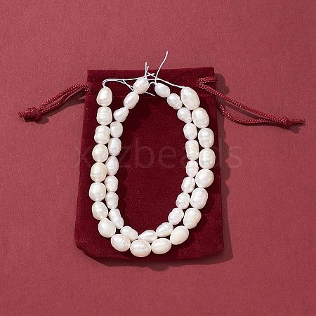 2 Strands 2 Style Natural Cultured Freshwater Pearl Beads Strands PEAR-FS0001-02-1