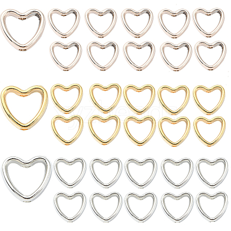 45Pcs 3 Colors CCB Plastic Beads Frames FIND-YW0005-27-1