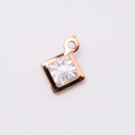 Glass Rhinestone Charms IFIN-WH0053-08LG-1