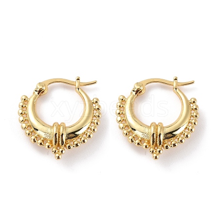 Chunky Small Huggie Hoop Earrings for Women EJEW-C002-24G-RS-1