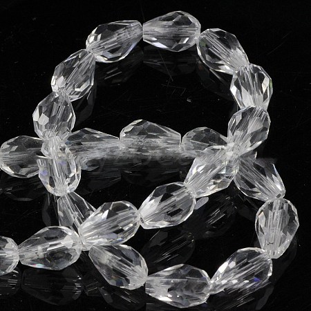 Transparent Glass Beads Strands GLAA-WH0030-32C-14-1