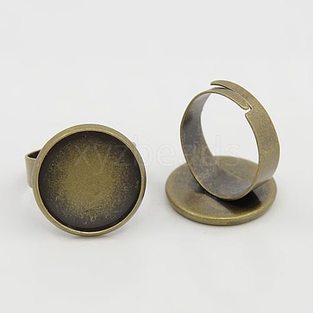 Brass Pad Ring Findings KK-Q295-1